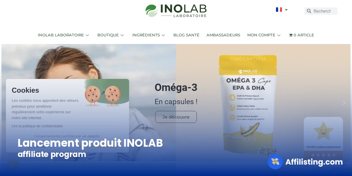 Lancement produit INOLAB affiliate program