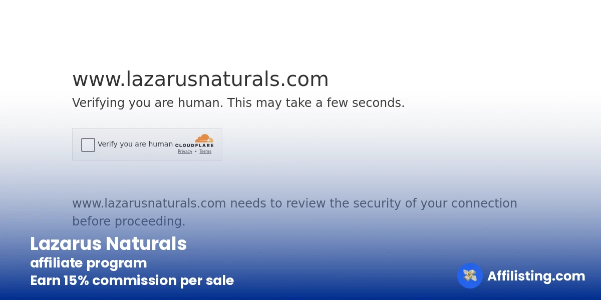 Lazarus Naturals affiliate program