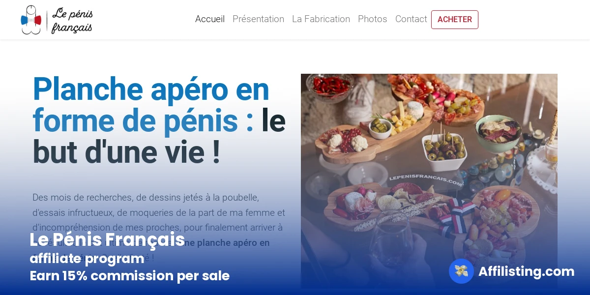 Le Pénis Français affiliate program