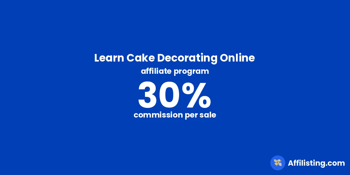 Learn Cake Decorating Online affiliate program