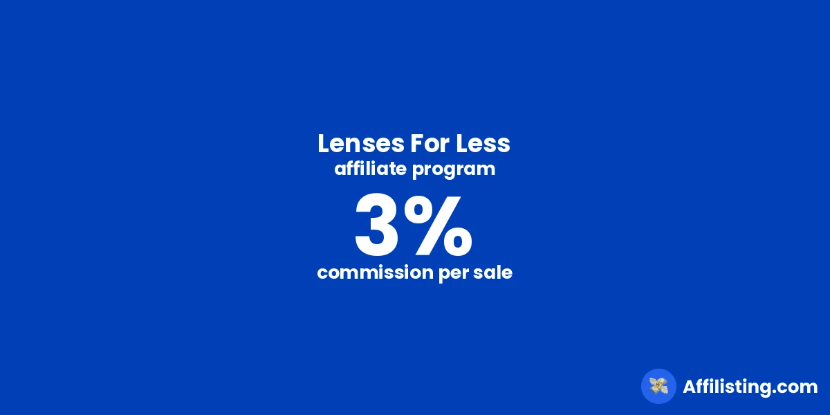 Lenses For Less affiliate program