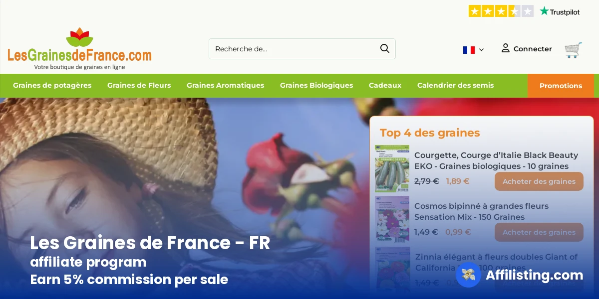 Les Graines de France - FR affiliate program