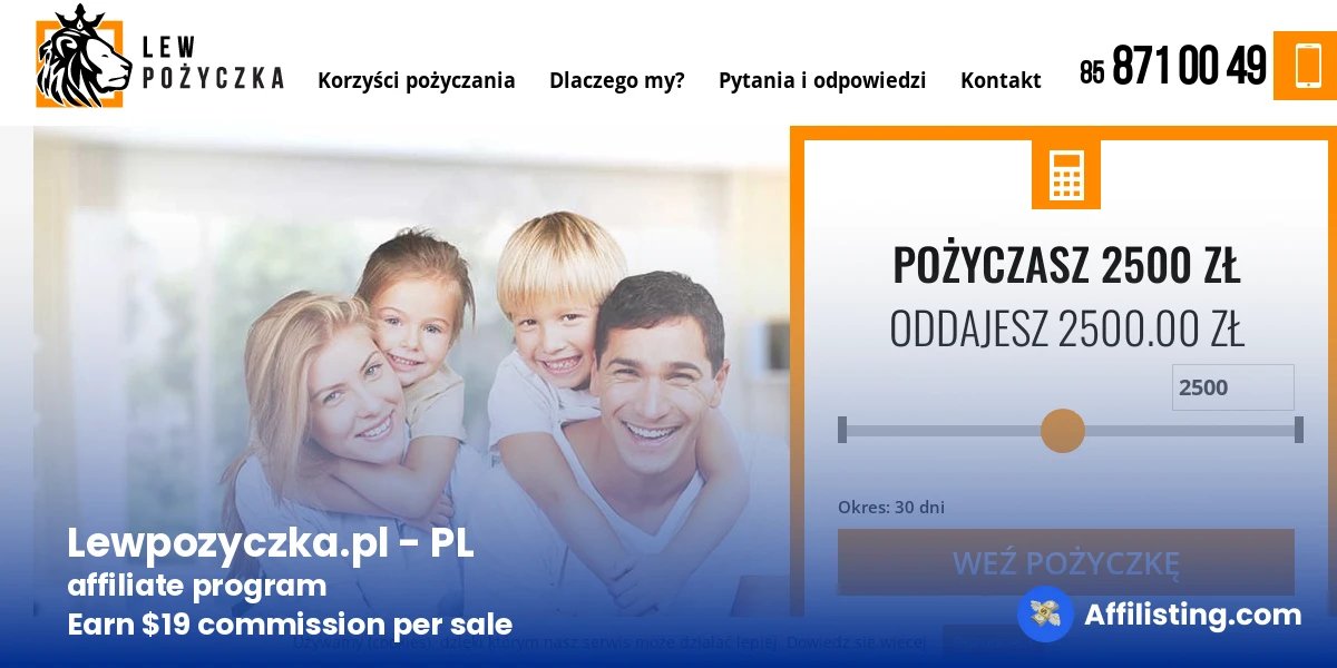 Lewpozyczka.pl - PL affiliate program