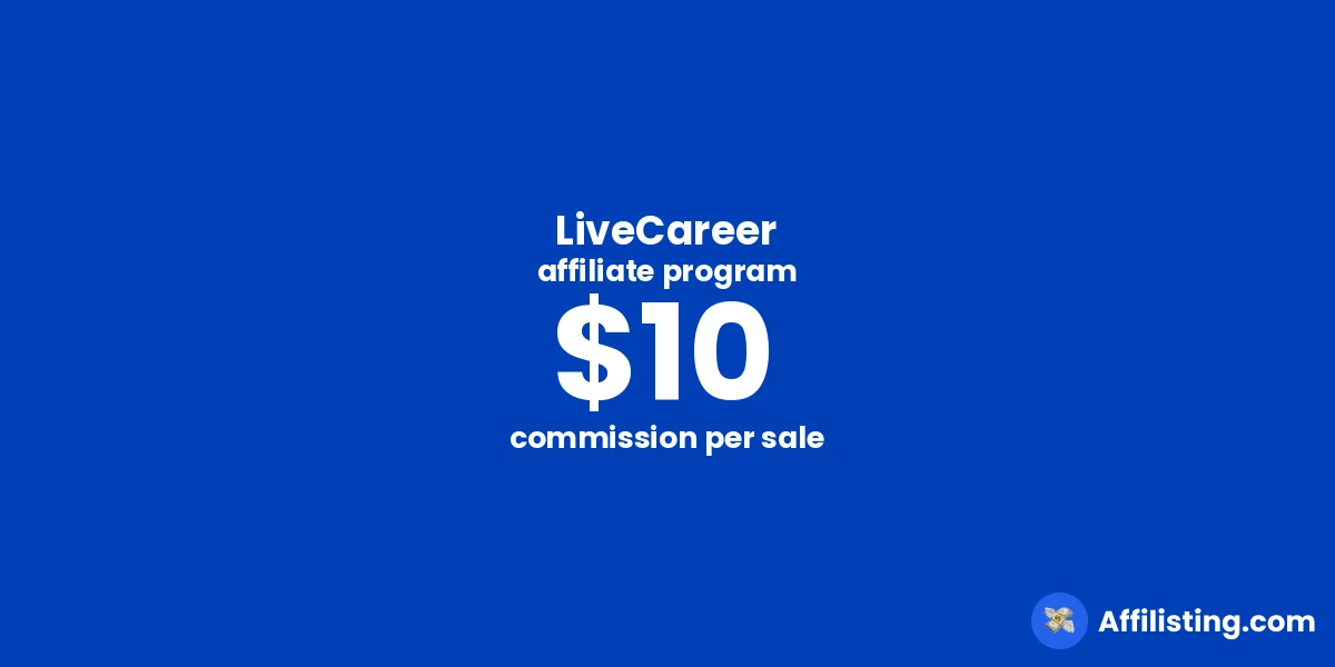 LiveCareer affiliate program