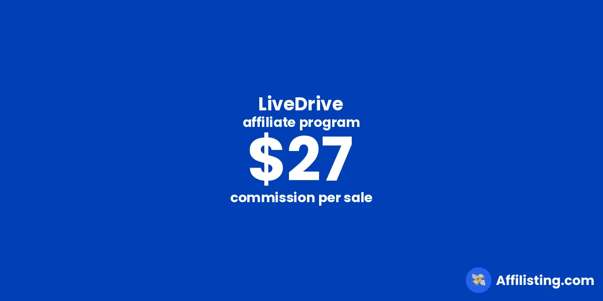 LiveDrive affiliate program