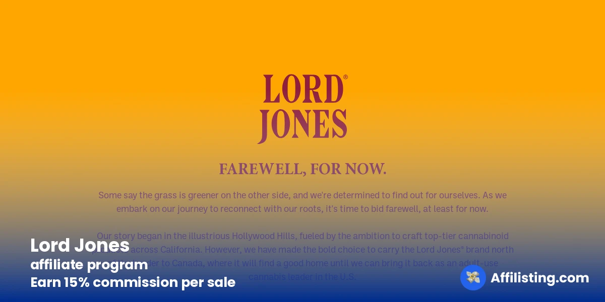 Lord Jones affiliate program