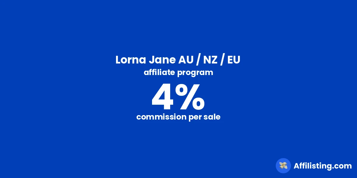 Lorna Jane AU / NZ / EU affiliate program