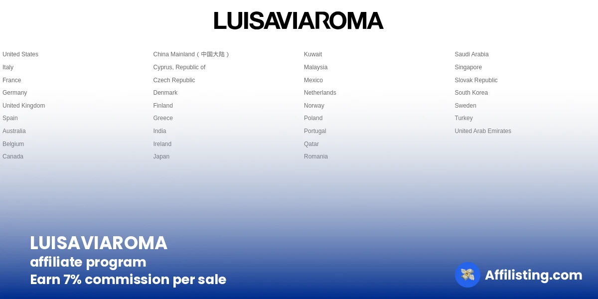 LUISAVIAROMA affiliate program