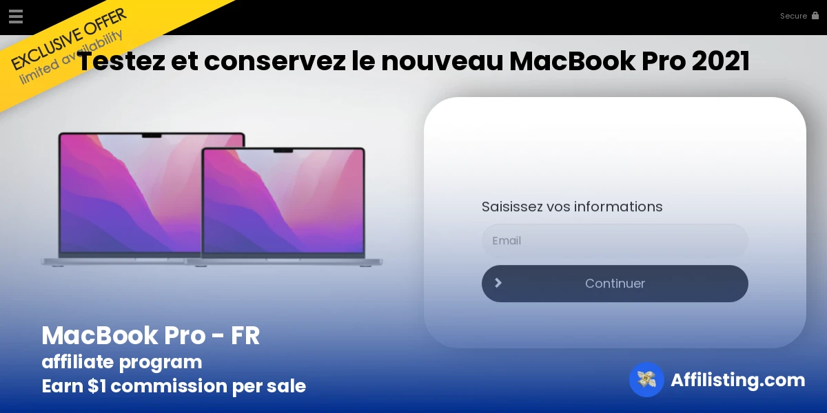 MacBook Pro - FR affiliate program
