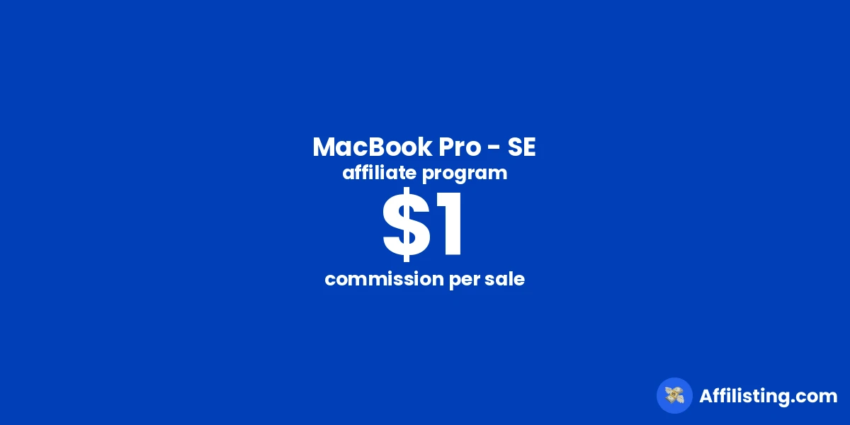 MacBook Pro - SE affiliate program