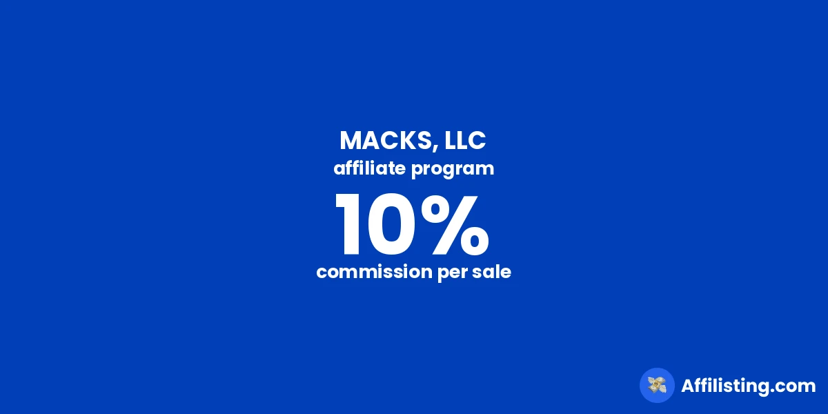 MACKS, LLC affiliate program