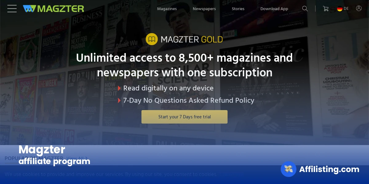 Magzter affiliate program