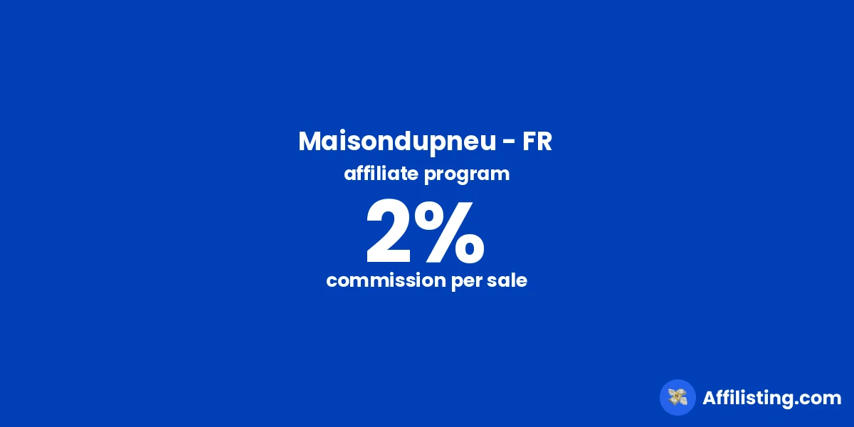 Maisondupneu - FR affiliate program