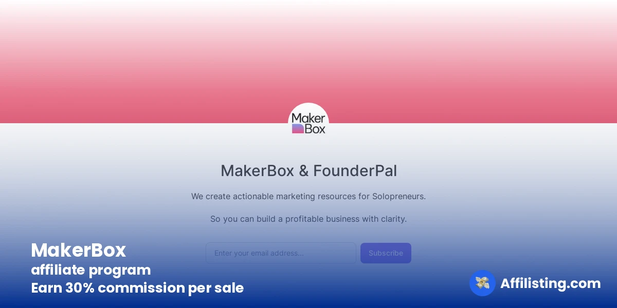 MakerBox affiliate program
