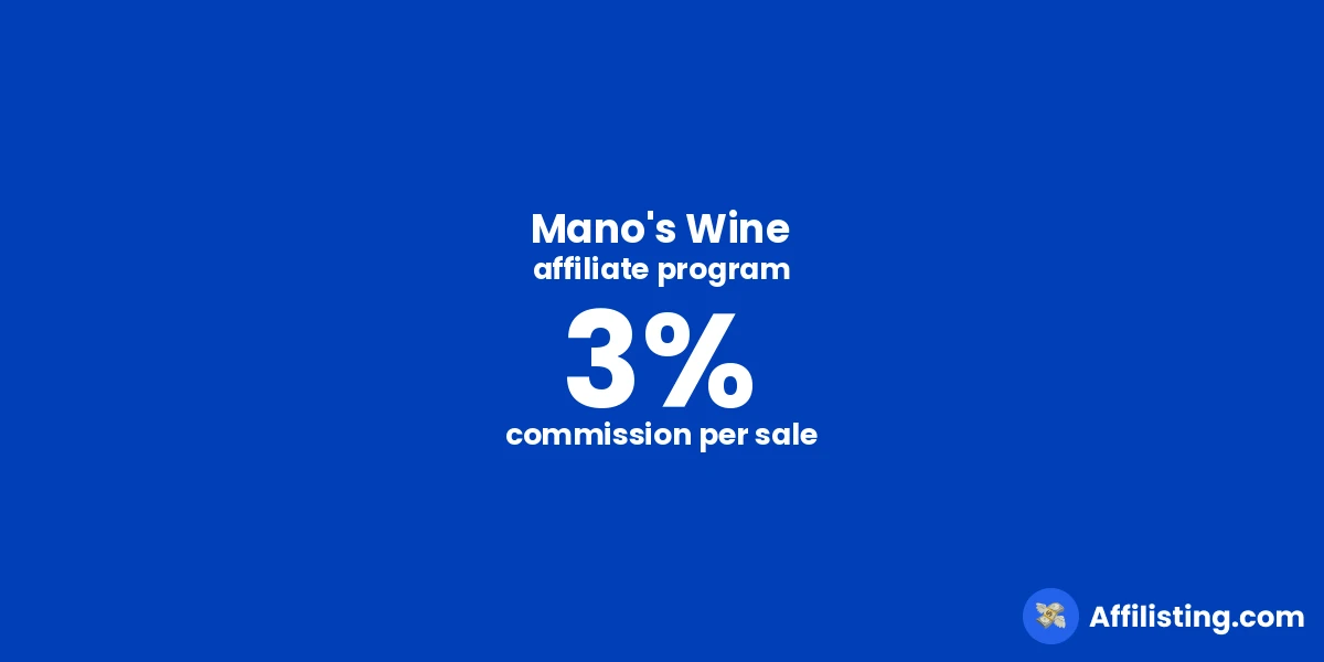 Mano's Wine affiliate program