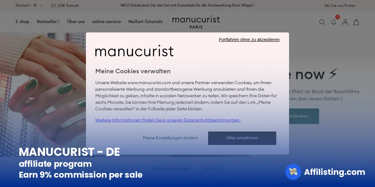 MANUCURIST - DE affiliate program