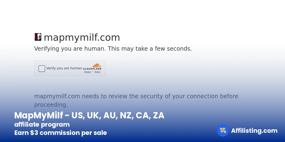 MapMyMilf - US, UK, AU, NZ, CA, ZA affiliate program