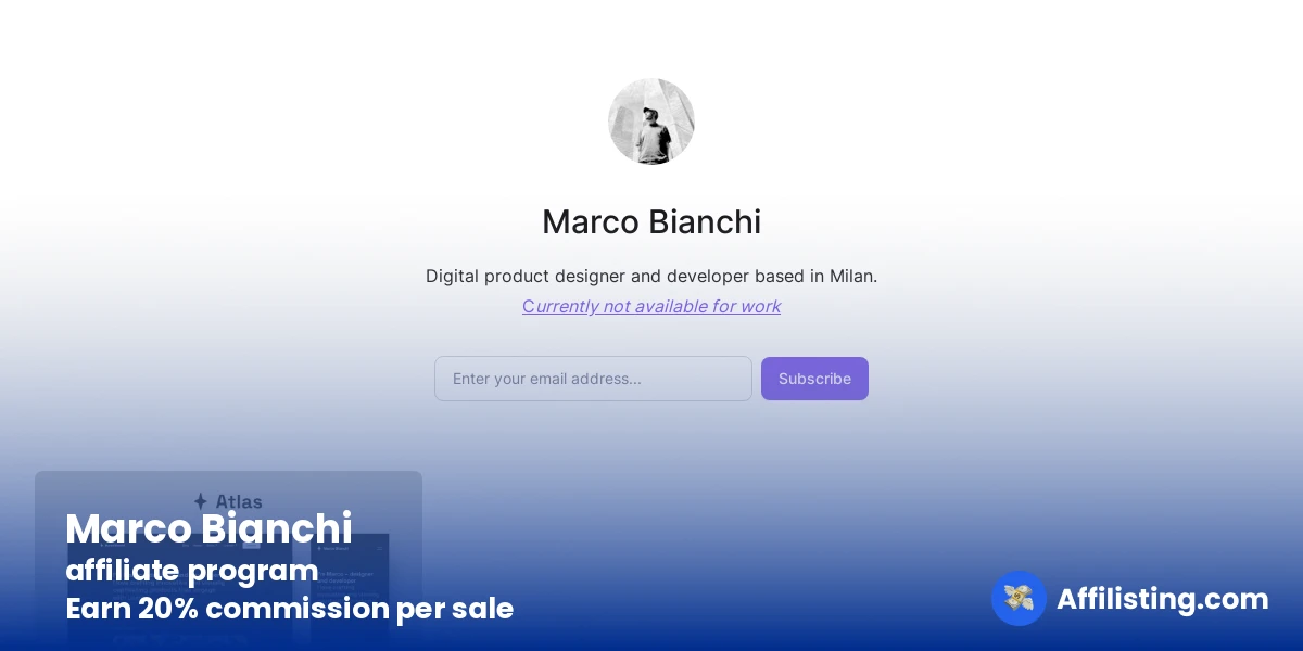 Marco Bianchi affiliate program