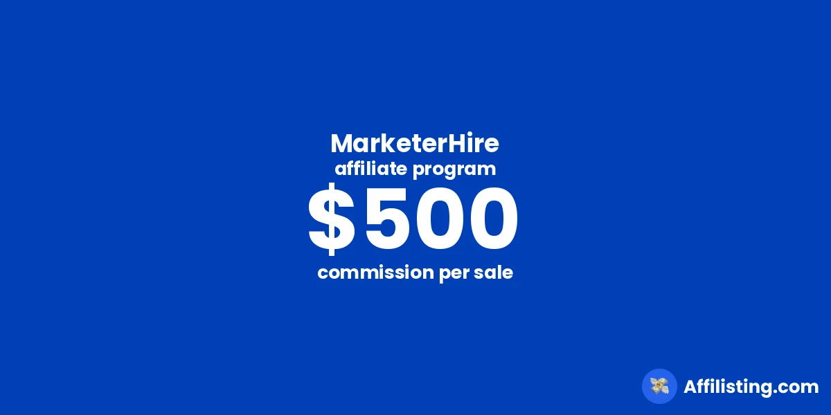 MarketerHire affiliate program