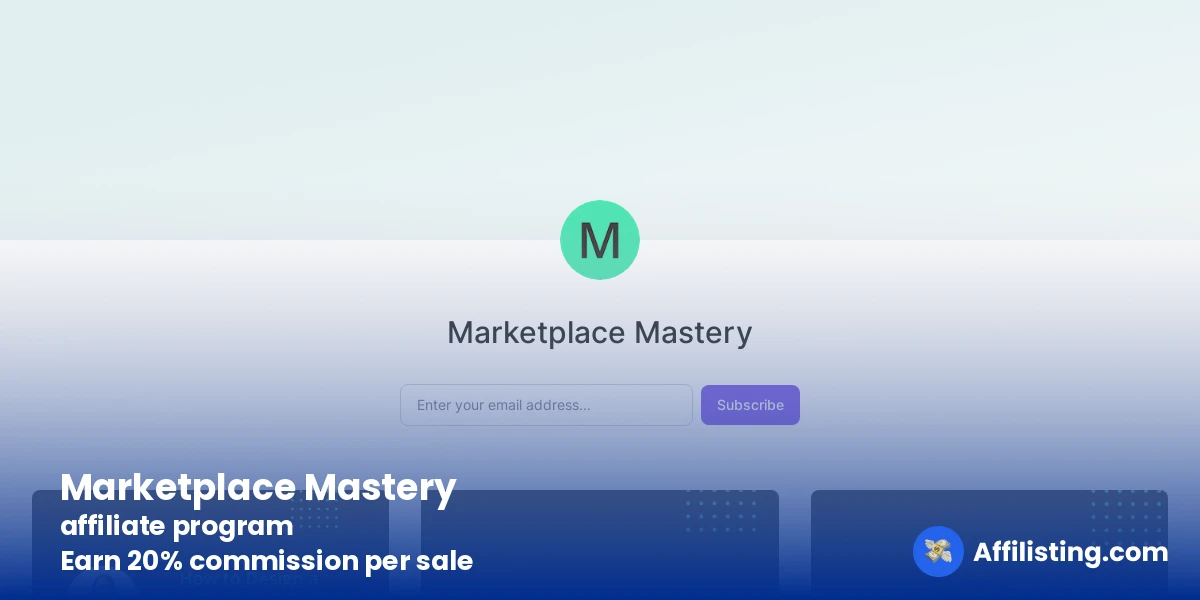 Marketplace Mastery affiliate program