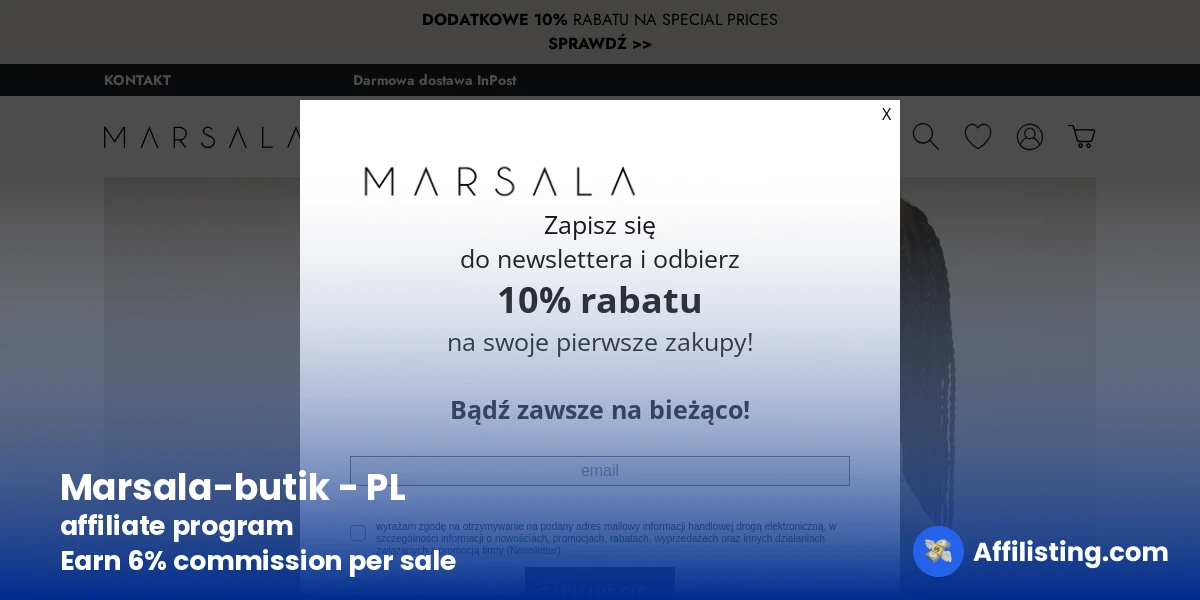 Marsala-butik - PL affiliate program