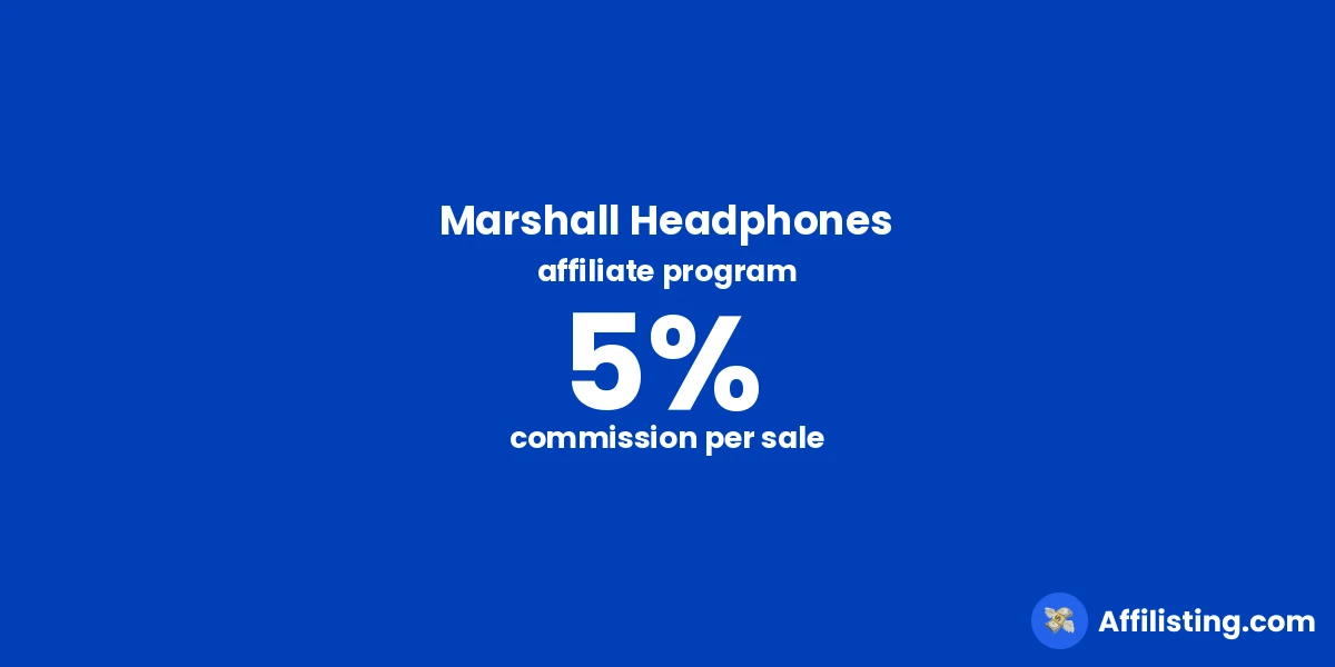 Marshall Headphones affiliate program