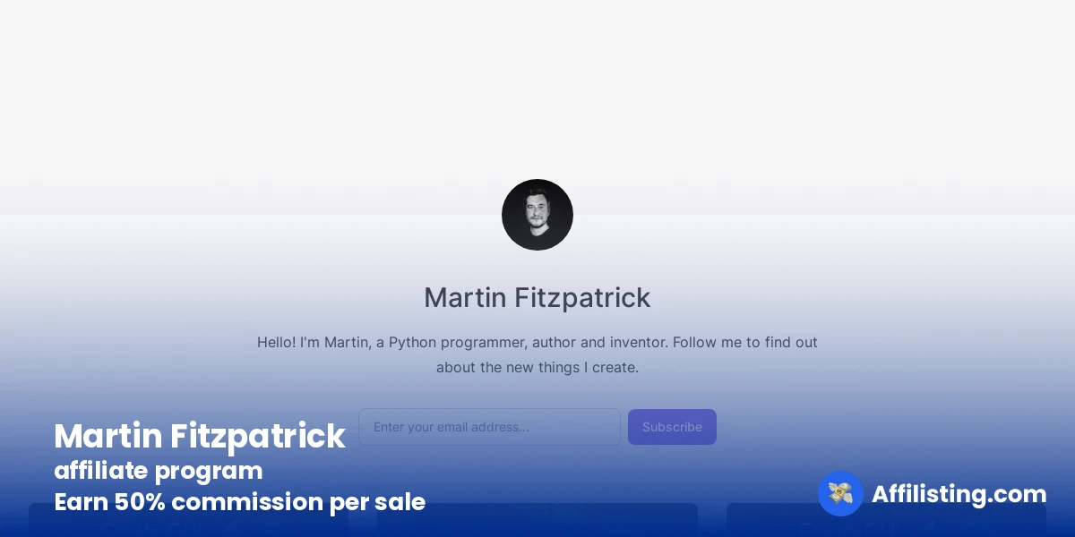 Martin Fitzpatrick affiliate program