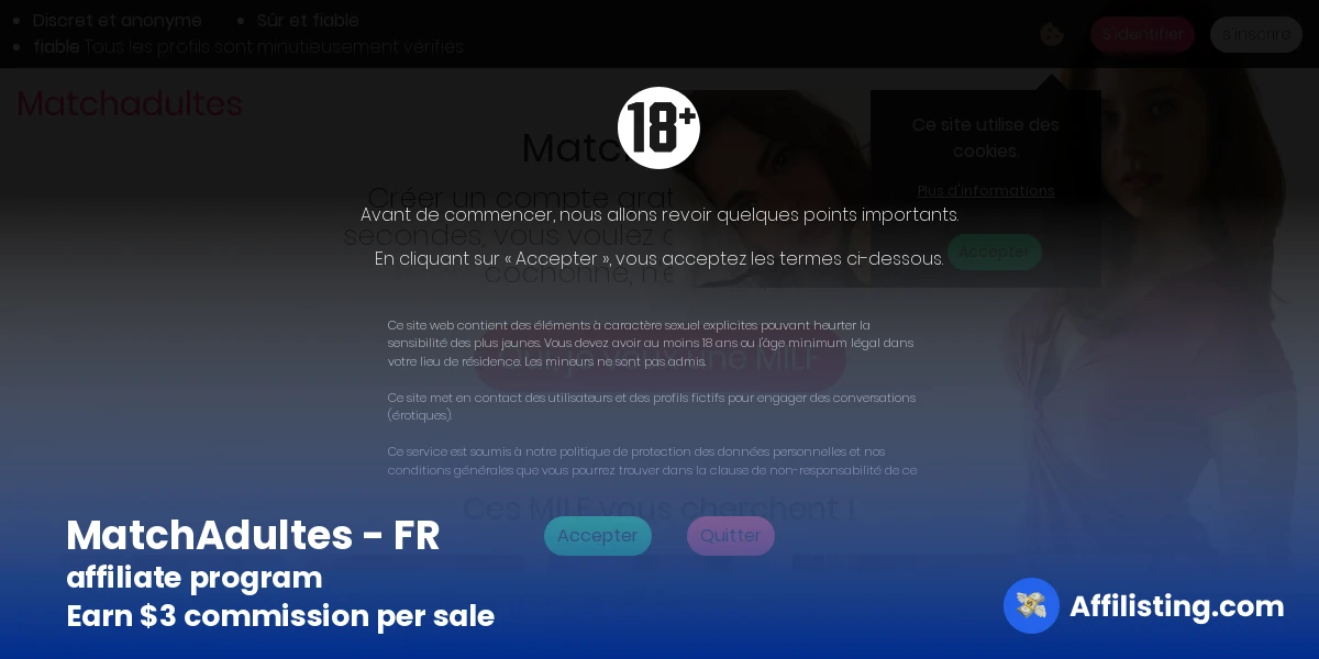 MatchAdultes - FR affiliate program