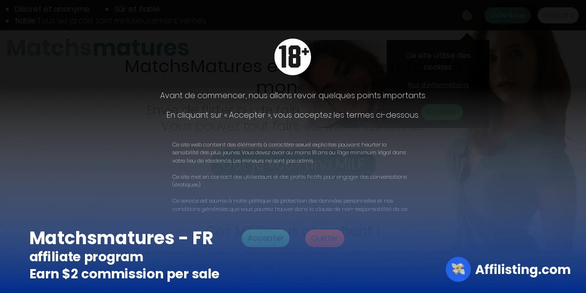 Matchsmatures - FR affiliate program