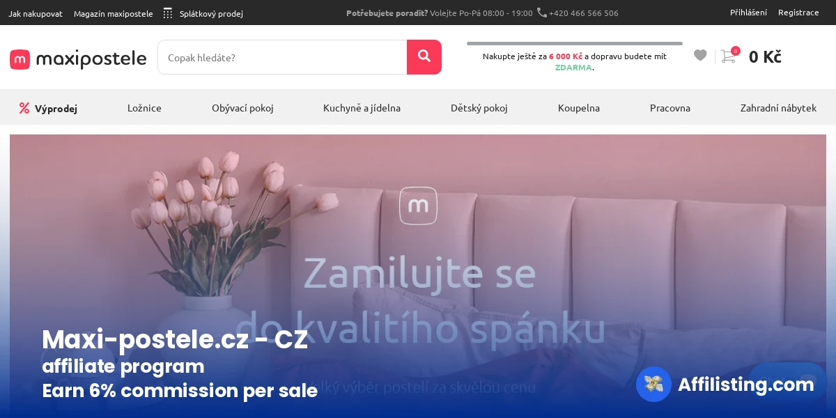 Maxi-postele.cz - CZ affiliate program