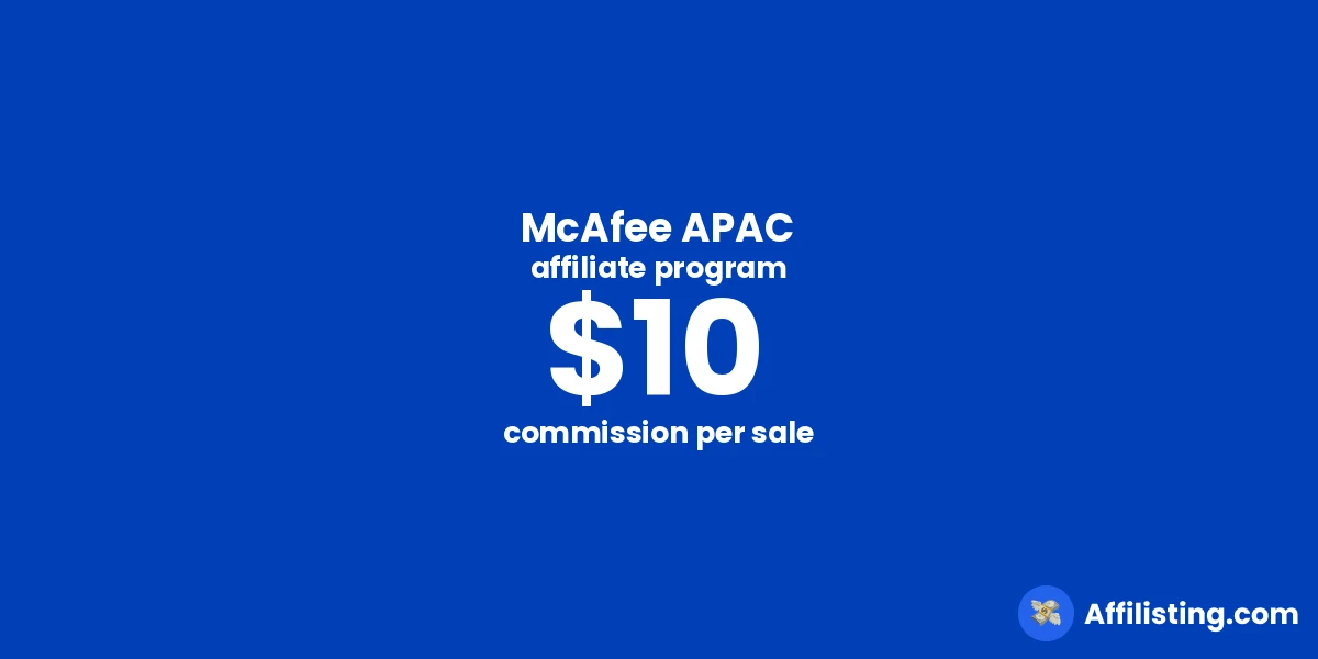 McAfee APAC affiliate program