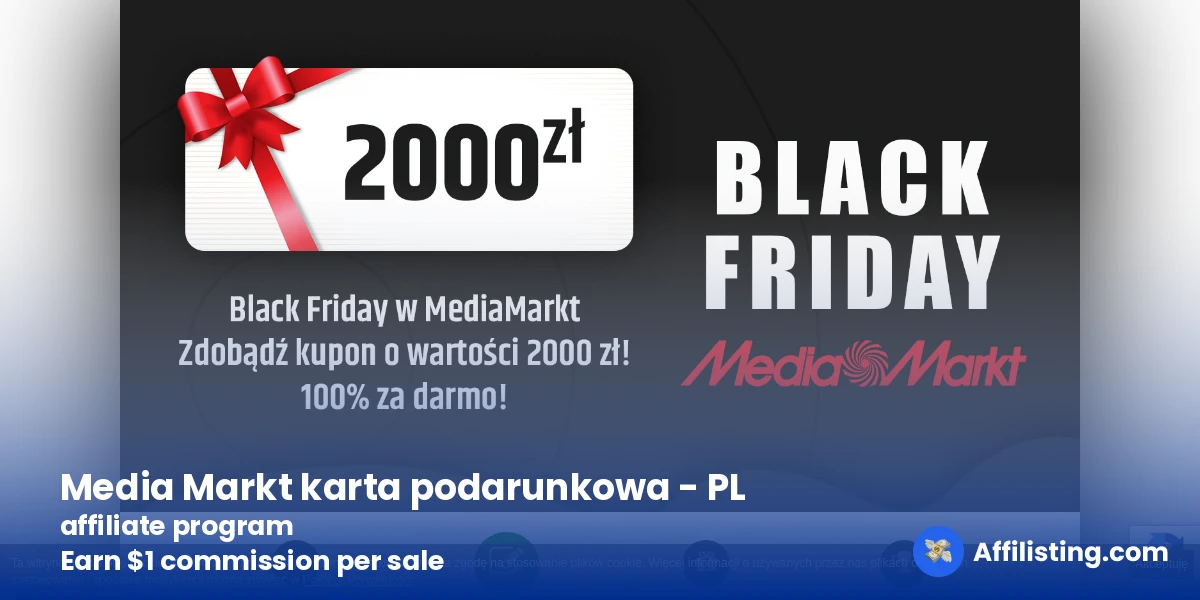 Media Markt karta podarunkowa - PL affiliate program