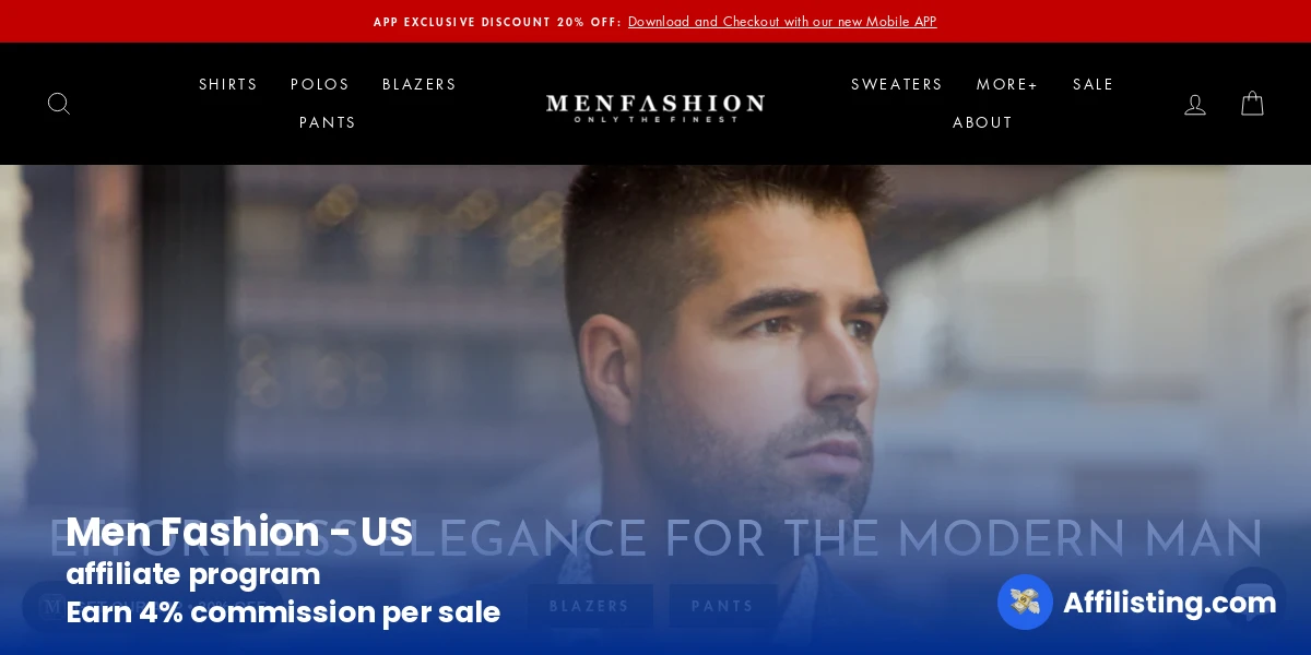 Men Fashion - US affiliate program