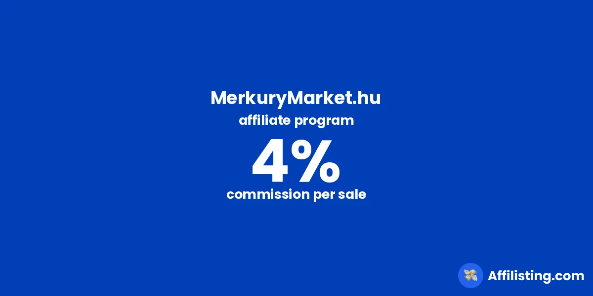 MerkuryMarket.hu affiliate program