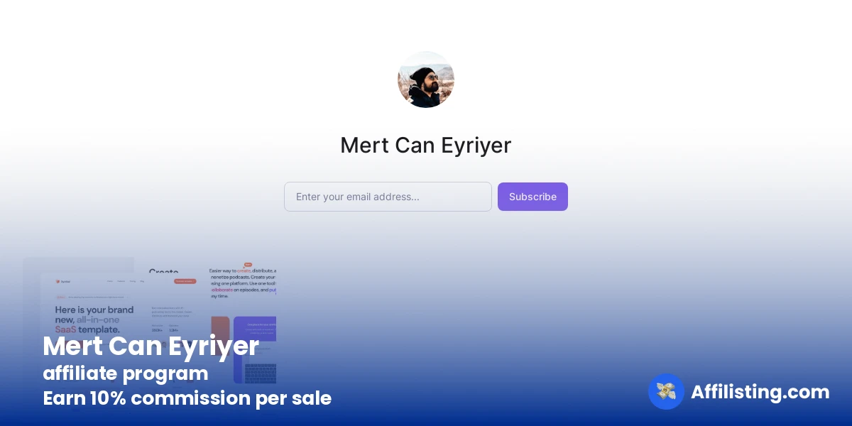 Mert Can Eyriyer affiliate program