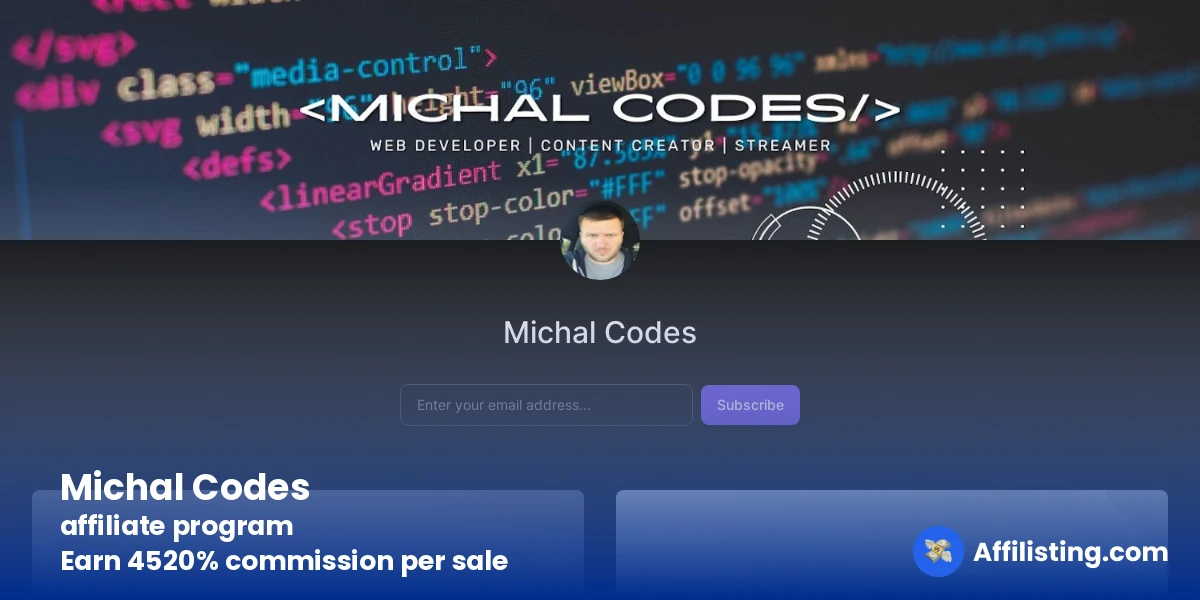 Michal Codes affiliate program