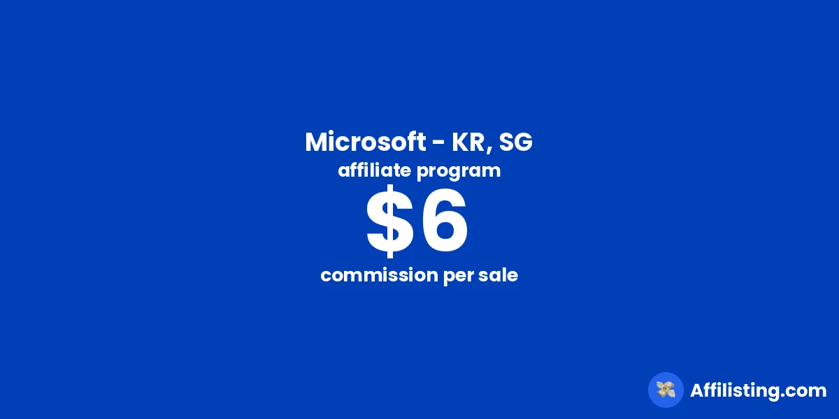 Microsoft - KR, SG affiliate program
