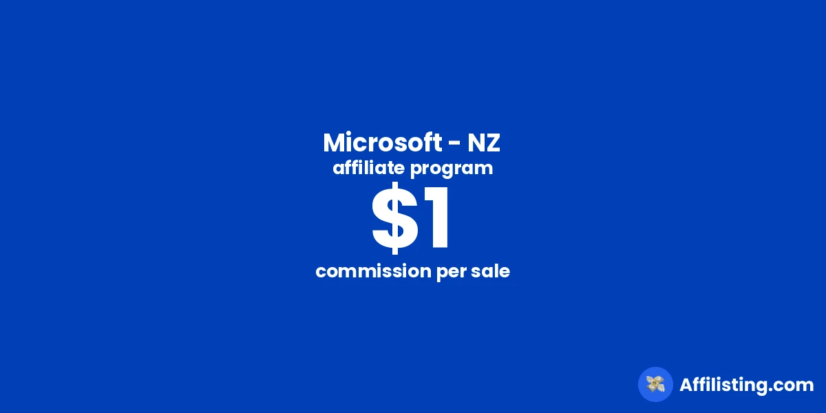 Microsoft - NZ affiliate program