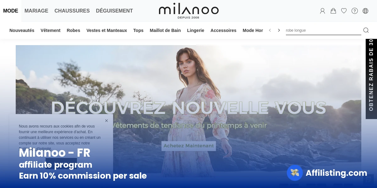 Milanoo - FR affiliate program