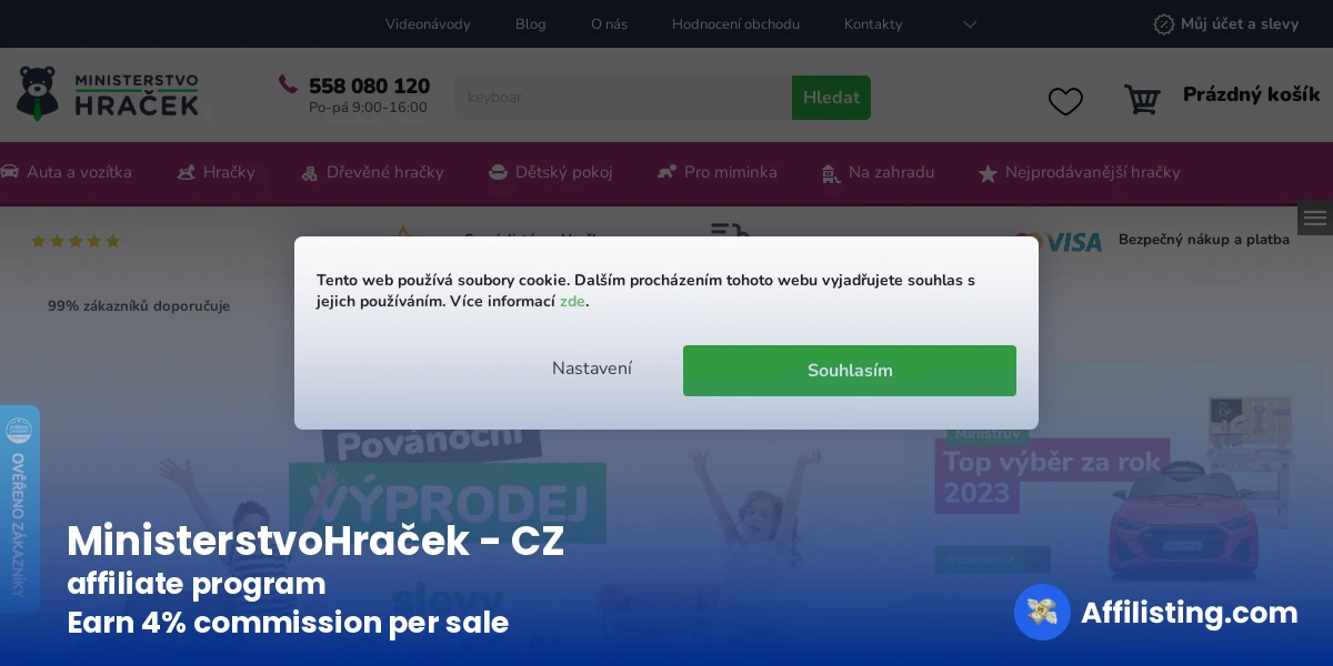 MinisterstvoHraček - CZ affiliate program