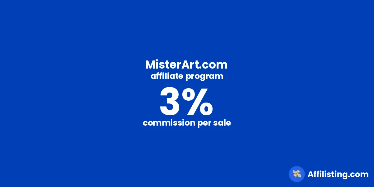 MisterArt.com affiliate program