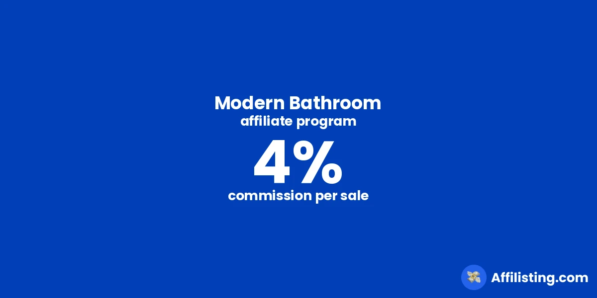 Modern Bathroom affiliate program
