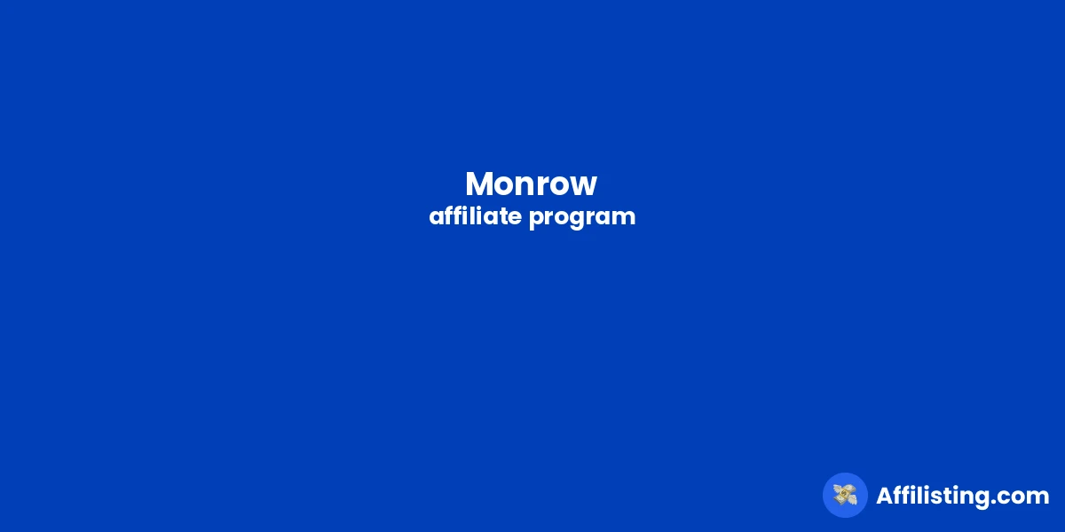 Monrow affiliate program