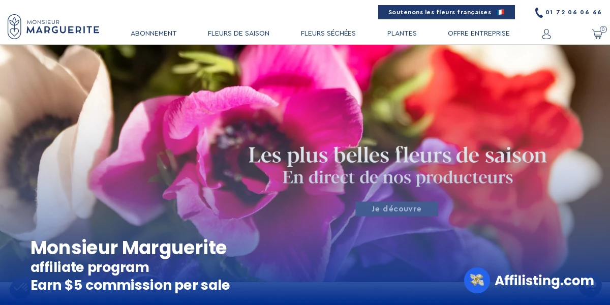 Monsieur Marguerite affiliate program
