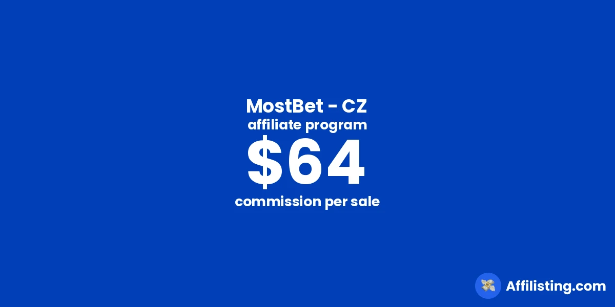 MostBet - CZ affiliate program