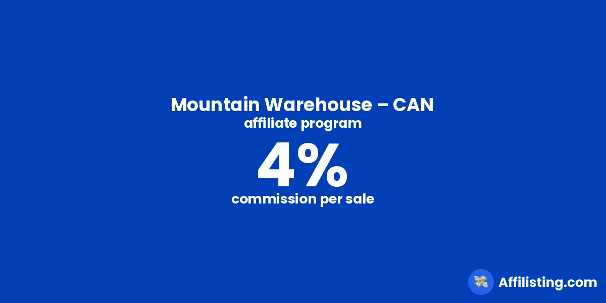 Mountain Warehouse – CAN affiliate program