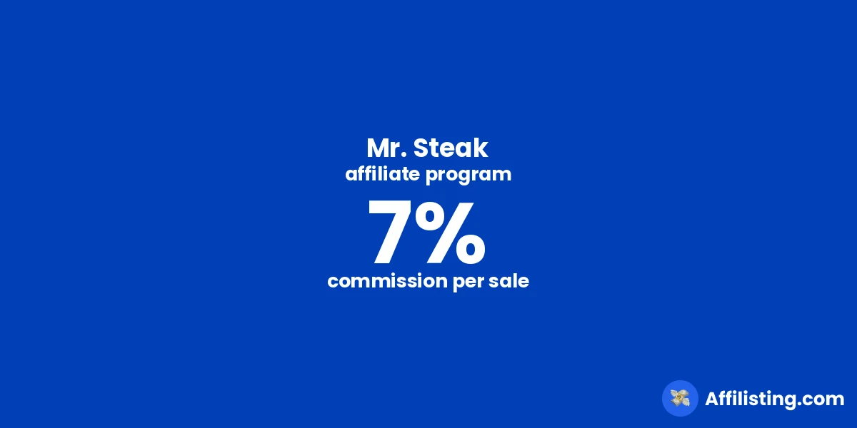 Mr. Steak affiliate program