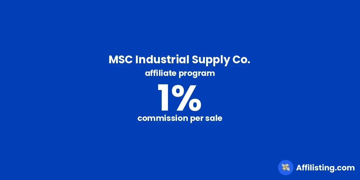 MSC Industrial Supply Co. affiliate program