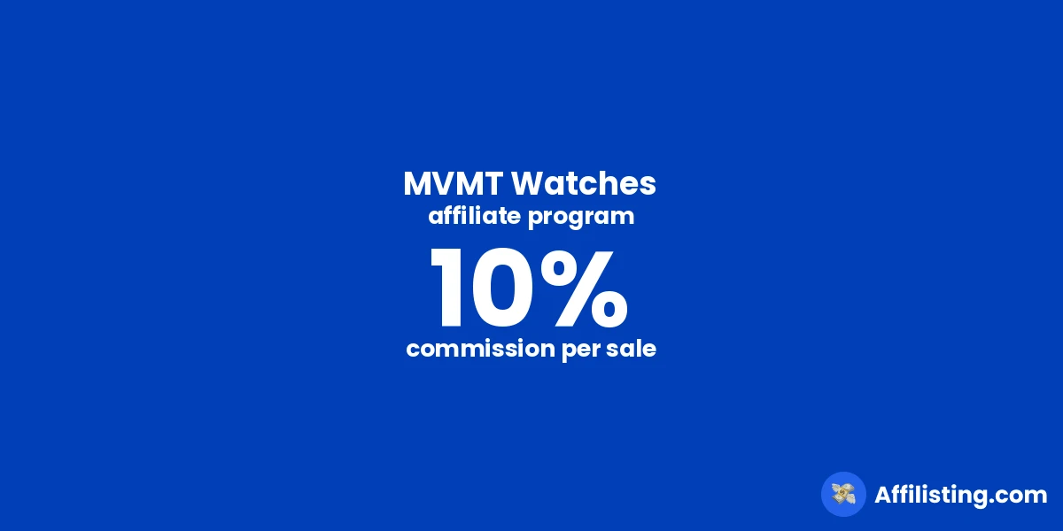 MVMT Watches affiliate program