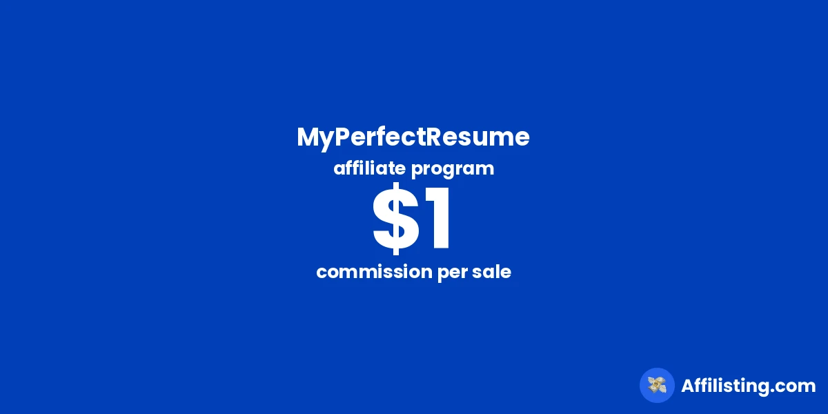 MyPerfectResume affiliate program